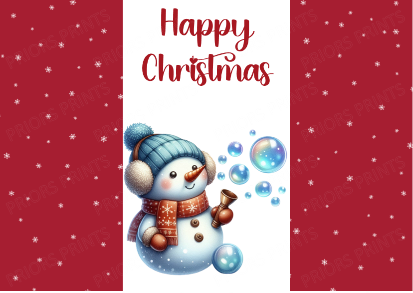 Funny Snowman Christmas Chocolate Bar Wrapper