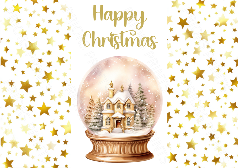 Gold Christmas Chocolate Bar Wrapper