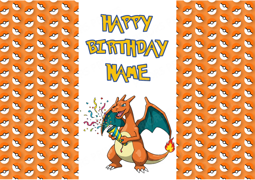 Pokemon Personalised Birthday Chocolate Bar Wrapper