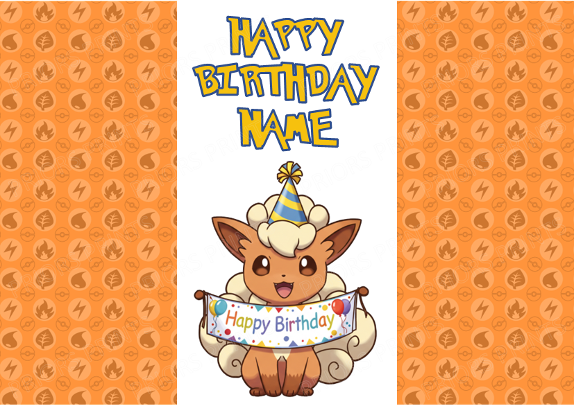 Pokemon Personalised Birthday Chocolate Bar Wrapper