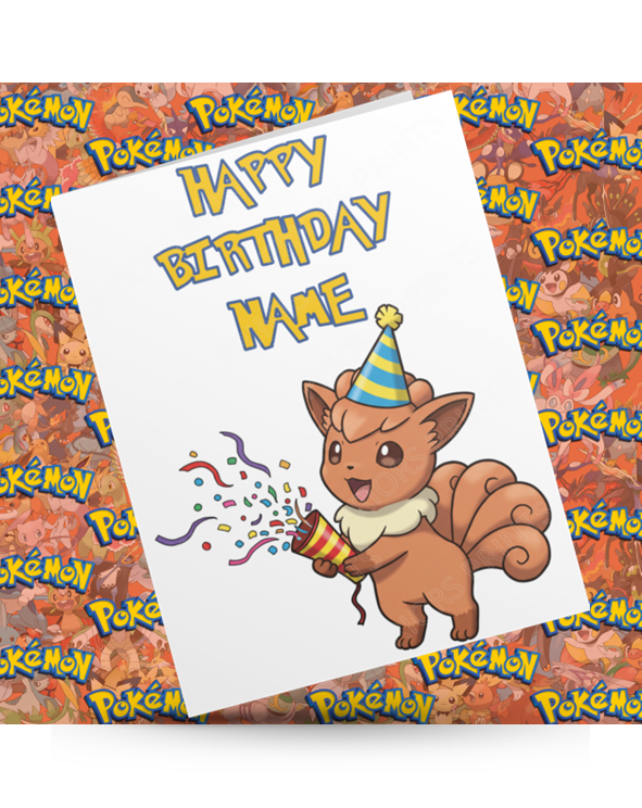 Pokemon Personalised Birthday Card