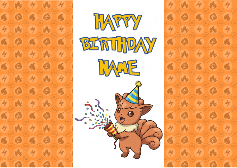 Pokemon Personalised Birthday Chocolate Bar Wrapper