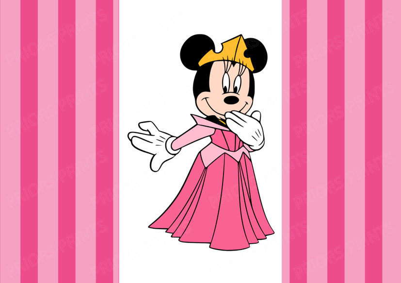 Minnie Mouse As Chocolate Bar Wrapper- Plain (No Text)