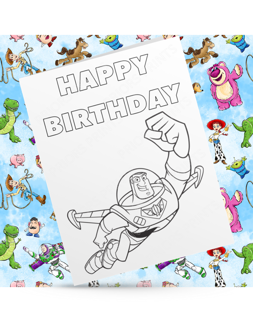 Toy Story Colour Your Own Birthday Card