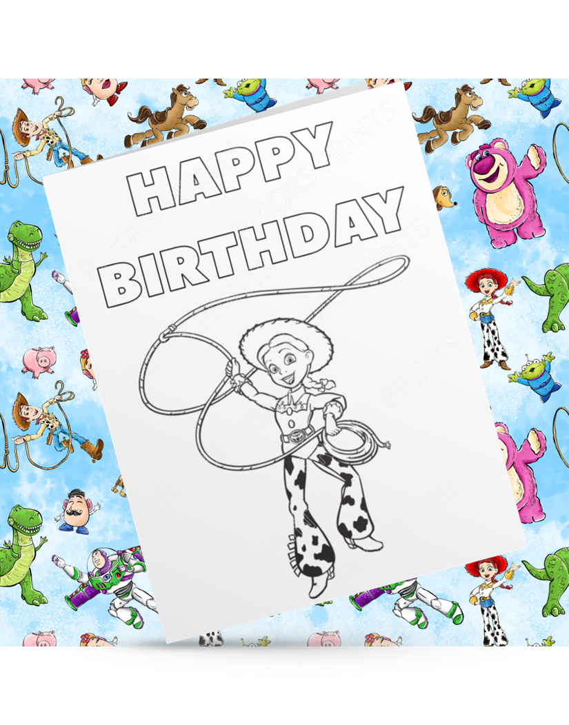 Toy Story Colour Your Own Birthday Card