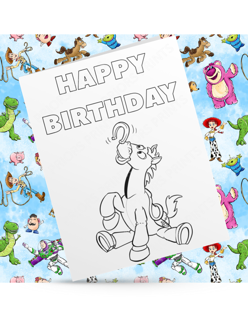 Toy Story Colour Your Own Birthday Card
