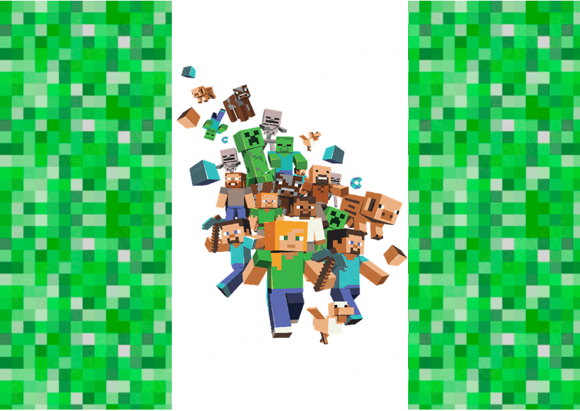 Minecraft Chocolate Bar Wrapper- Plain (No Text)