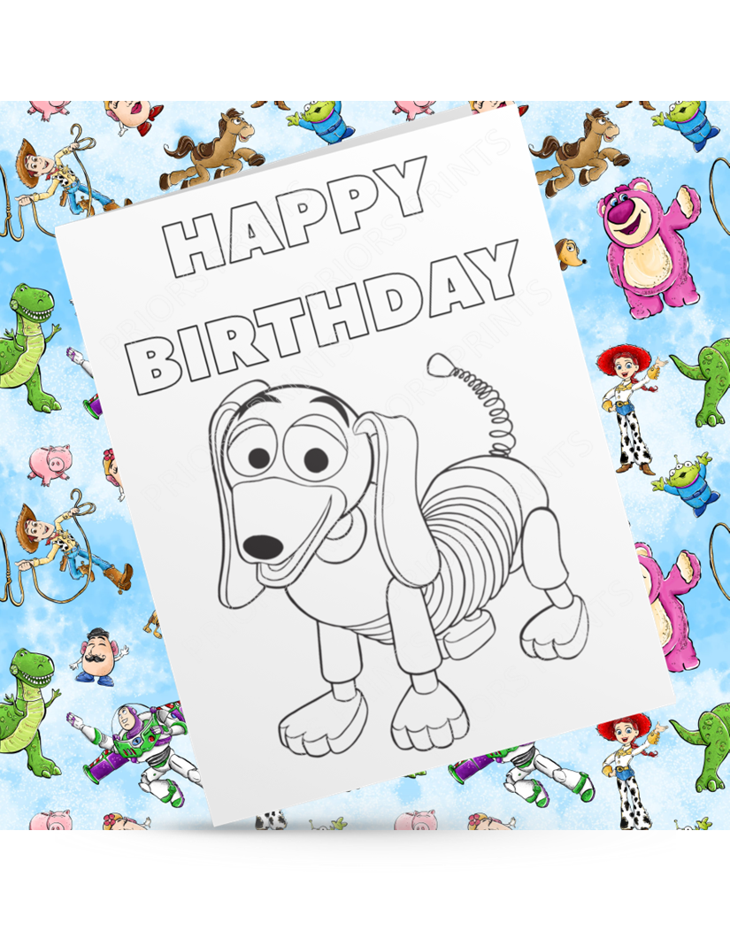 Toy Story Colour Your Own Birthday Card