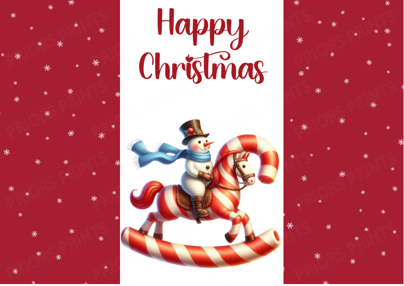 Funny Snowman Christmas Chocolate Bar Wrapper