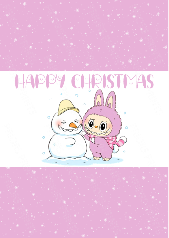 Labubu Christmas Chocolate Bar Wrapper