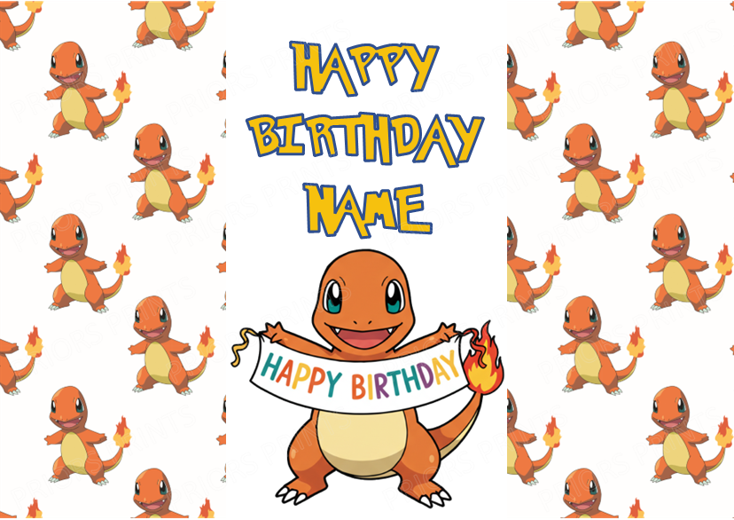 Pokemon Personalised Birthday Chocolate Bar Wrapper