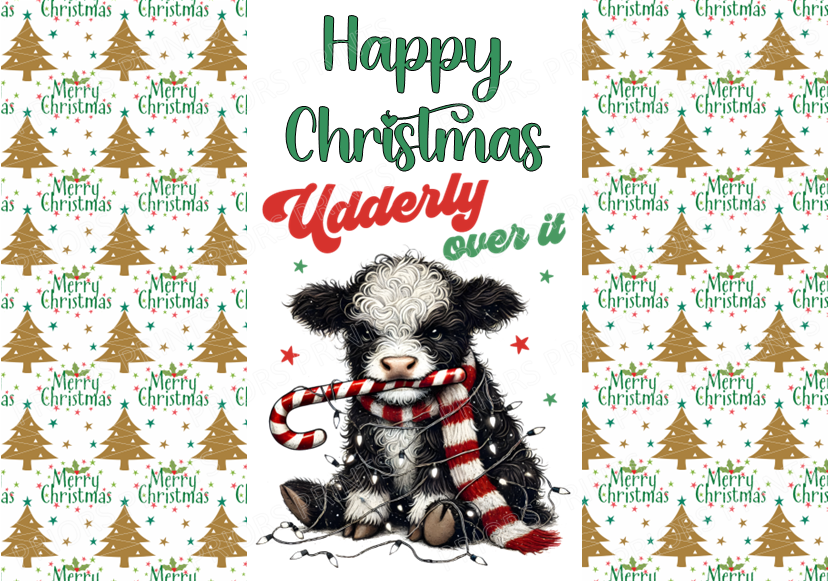Funny Grumpy Animals Christmas Chocolate Bar Wrapper