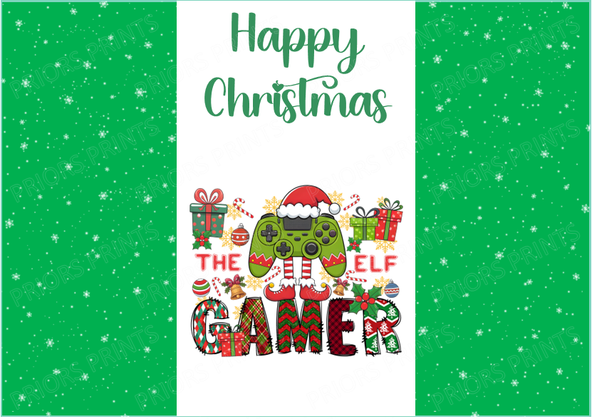 Gamer Christmas Chocolate Bar Wrapper