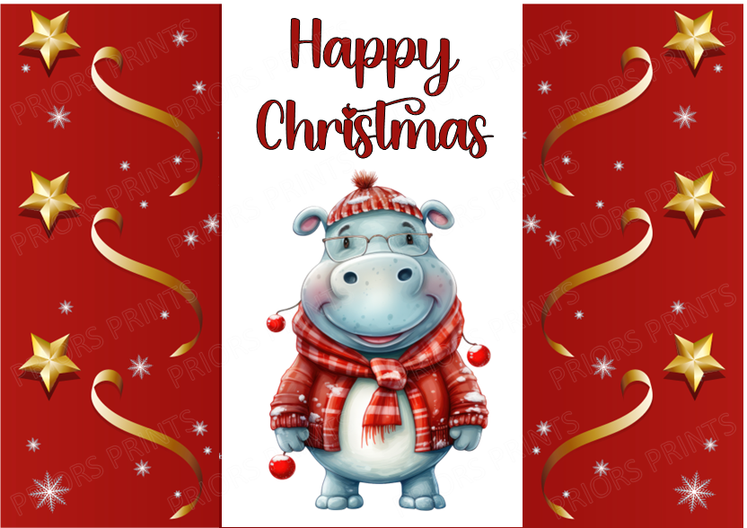 Cute Christmas Animals Chocolate Bar Wrapper