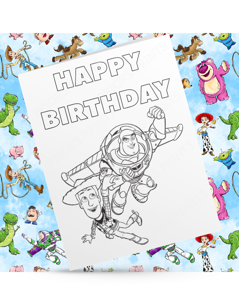 Toy Story Colour Your Own Birthday Card