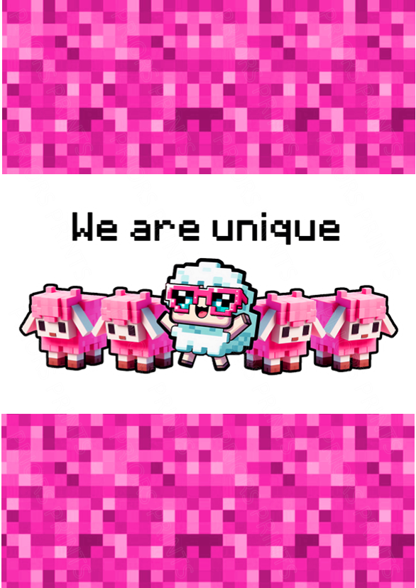 Minecraft Chocolate Bar Wrapper- Plain (No Text)