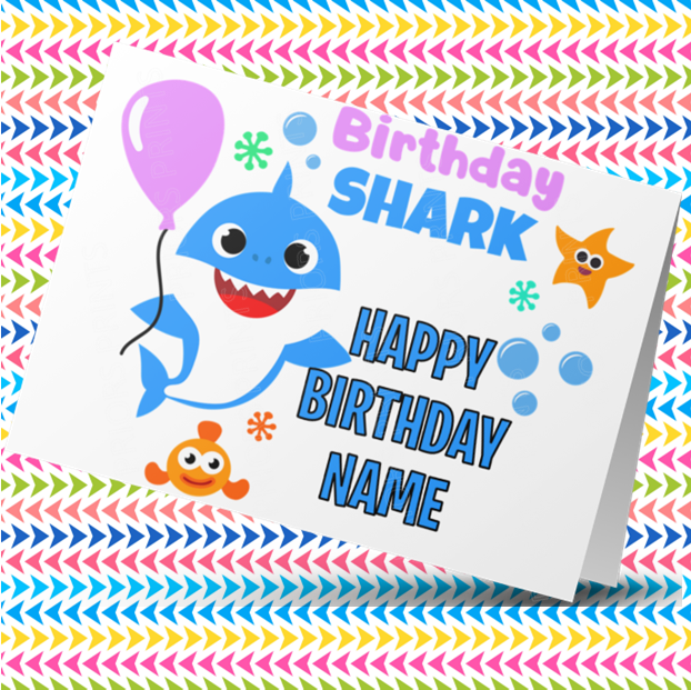 Baby Shark Personalised Birthday Card