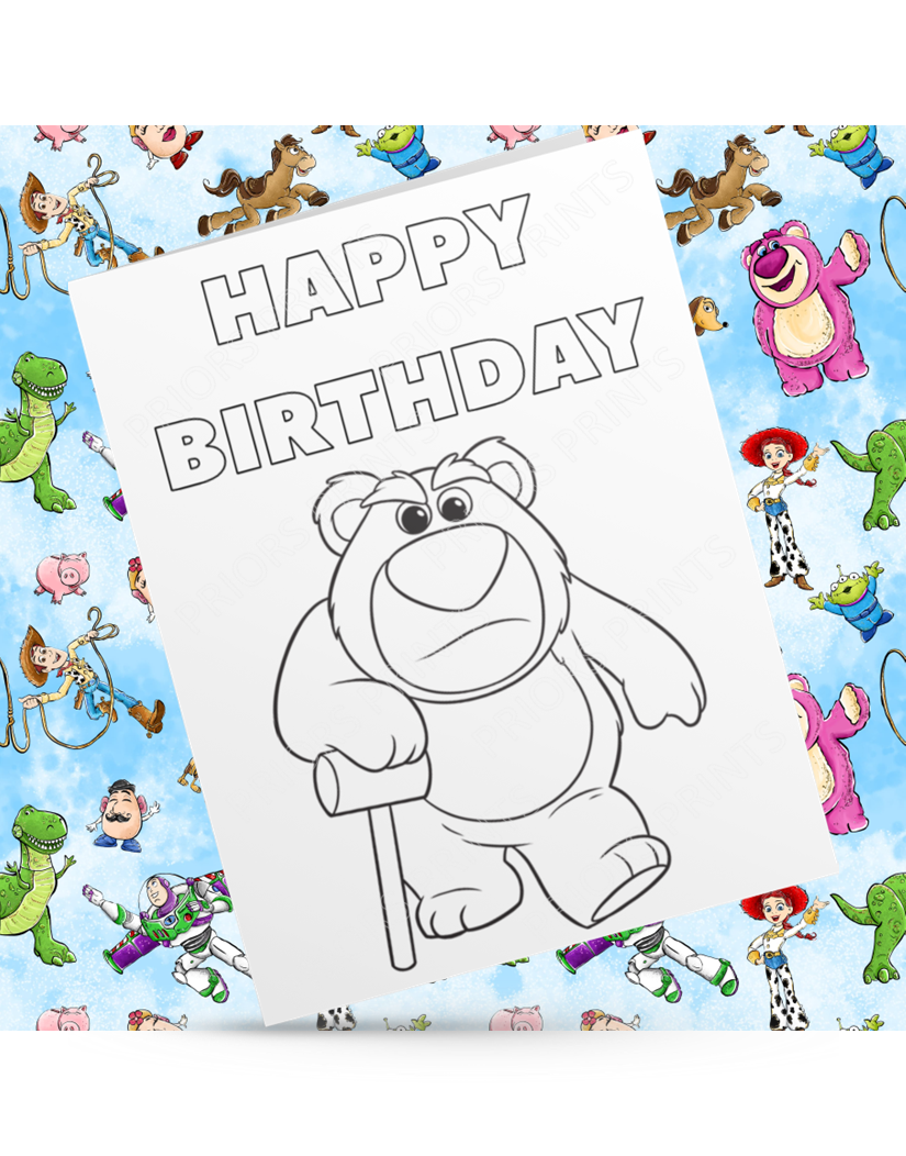 Toy Story Colour Your Own Birthday Card