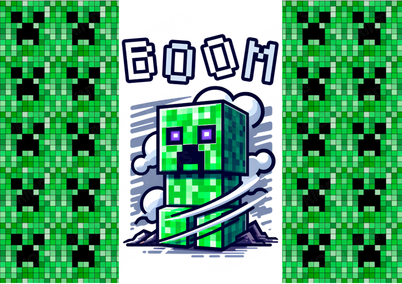 Minecraft Chocolate Bar Wrapper- Plain (No Text)