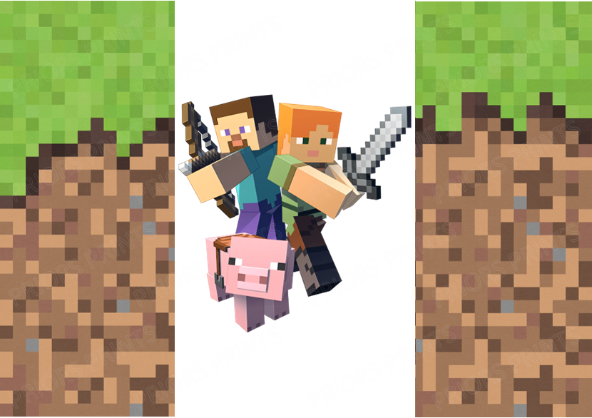 Minecraft Chocolate Bar Wrapper- Plain (No Text)