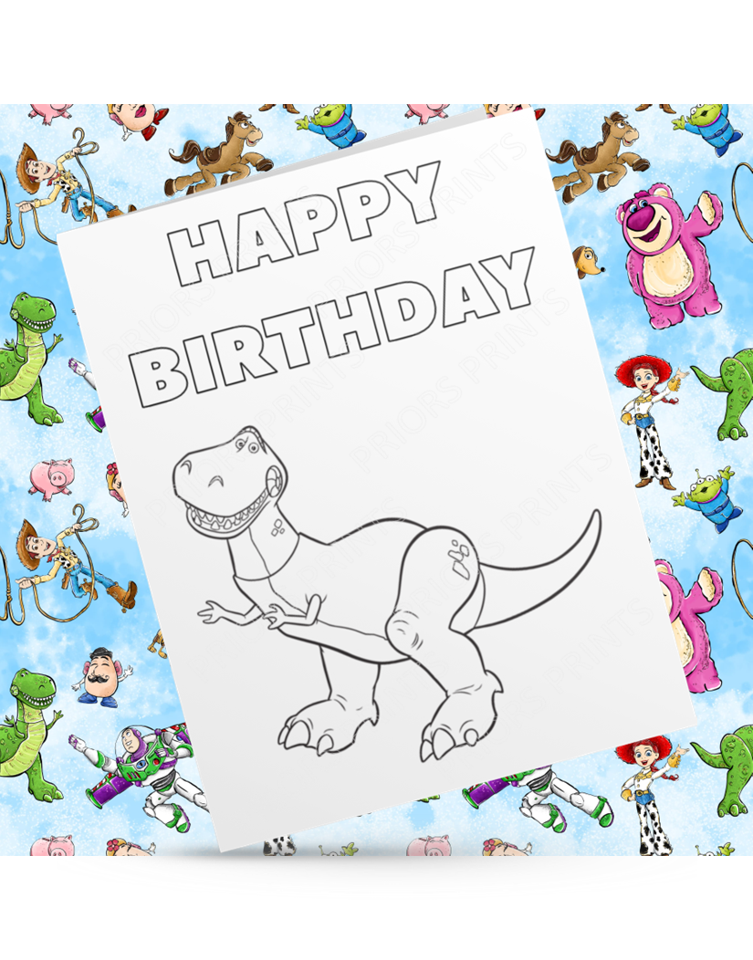 Toy Story Colour Your Own Birthday Card