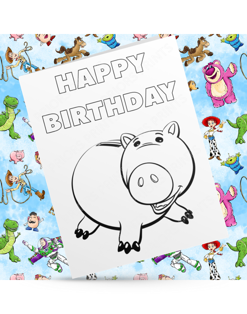 Toy Story Colour Your Own Birthday Card