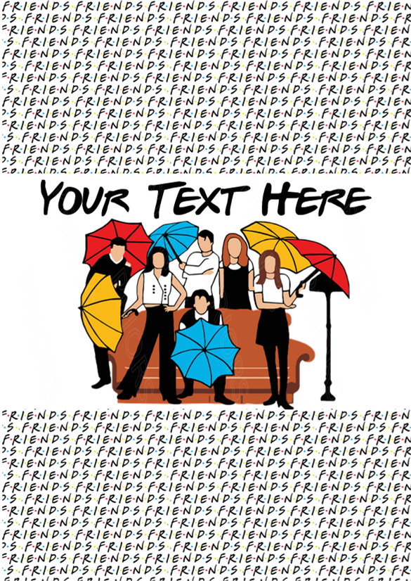 Friends Chocolate Bar Wrappers- To add own Text