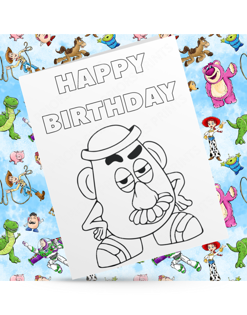 Toy Story Colour Your Own Birthday Card