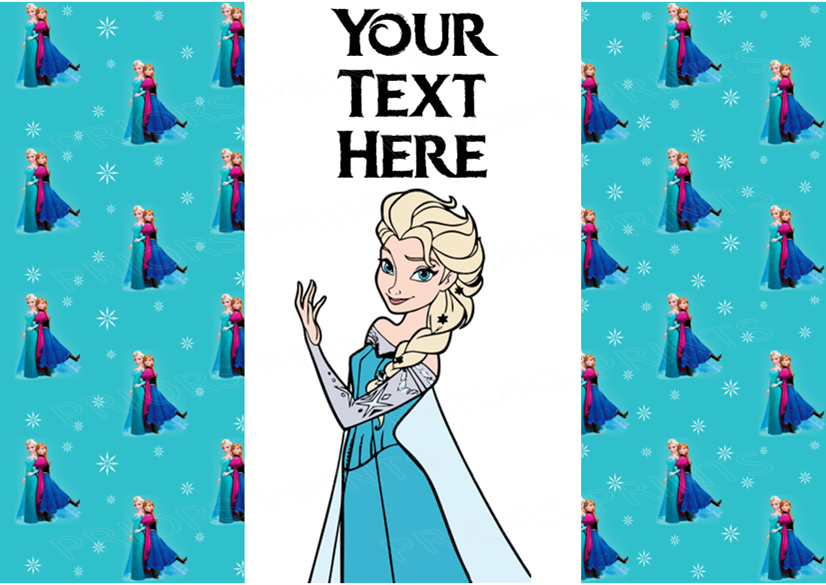 Frozen Chocolate Bar Wrappers- To add own Text