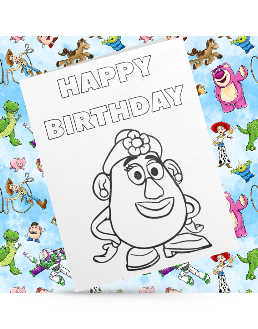 Toy Story Colour Your Own Birthday Card