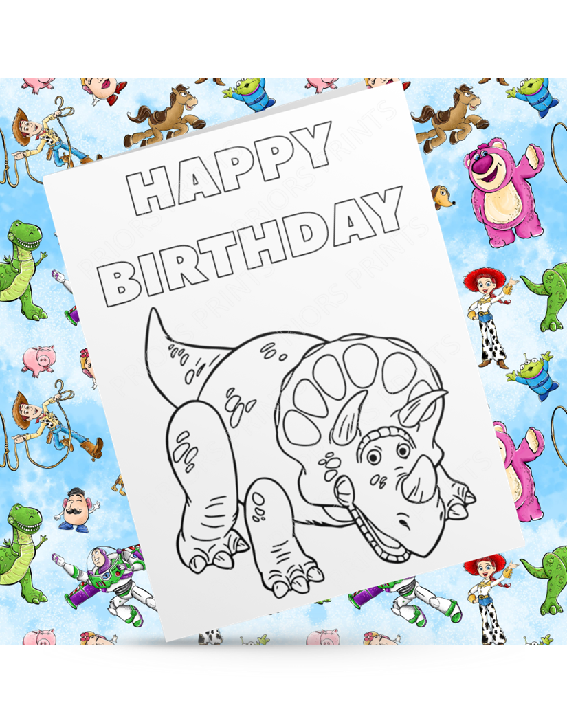 Toy Story Colour Your Own Birthday Card