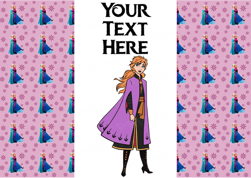 Frozen Chocolate Bar Wrappers- To add own Text