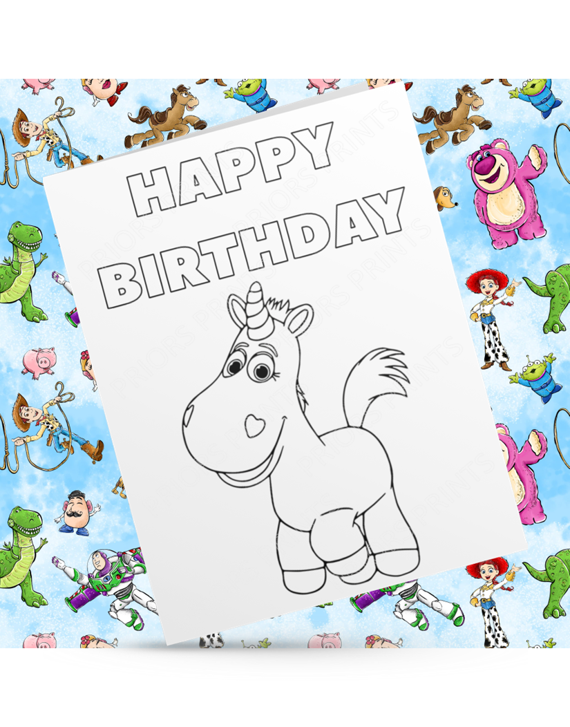 Toy Story Colour Your Own Birthday Card