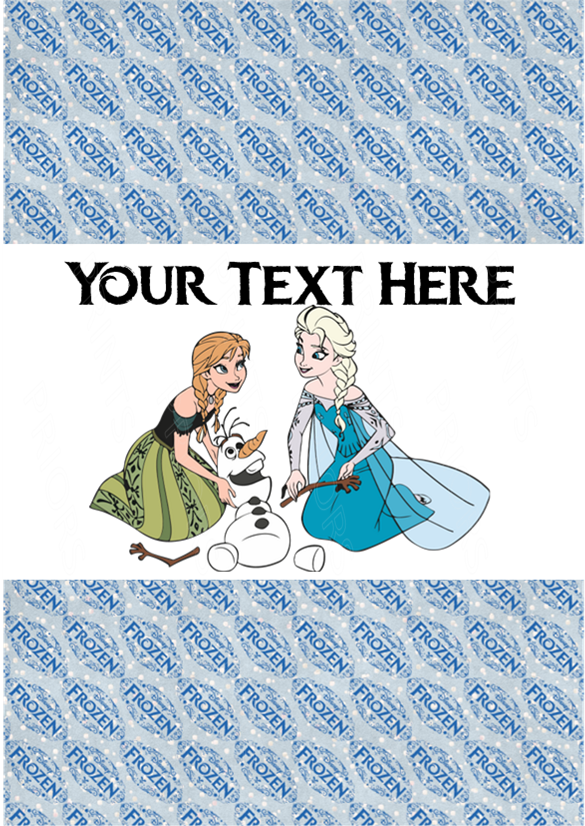 Frozen Chocolate Bar Wrappers- To add own Text