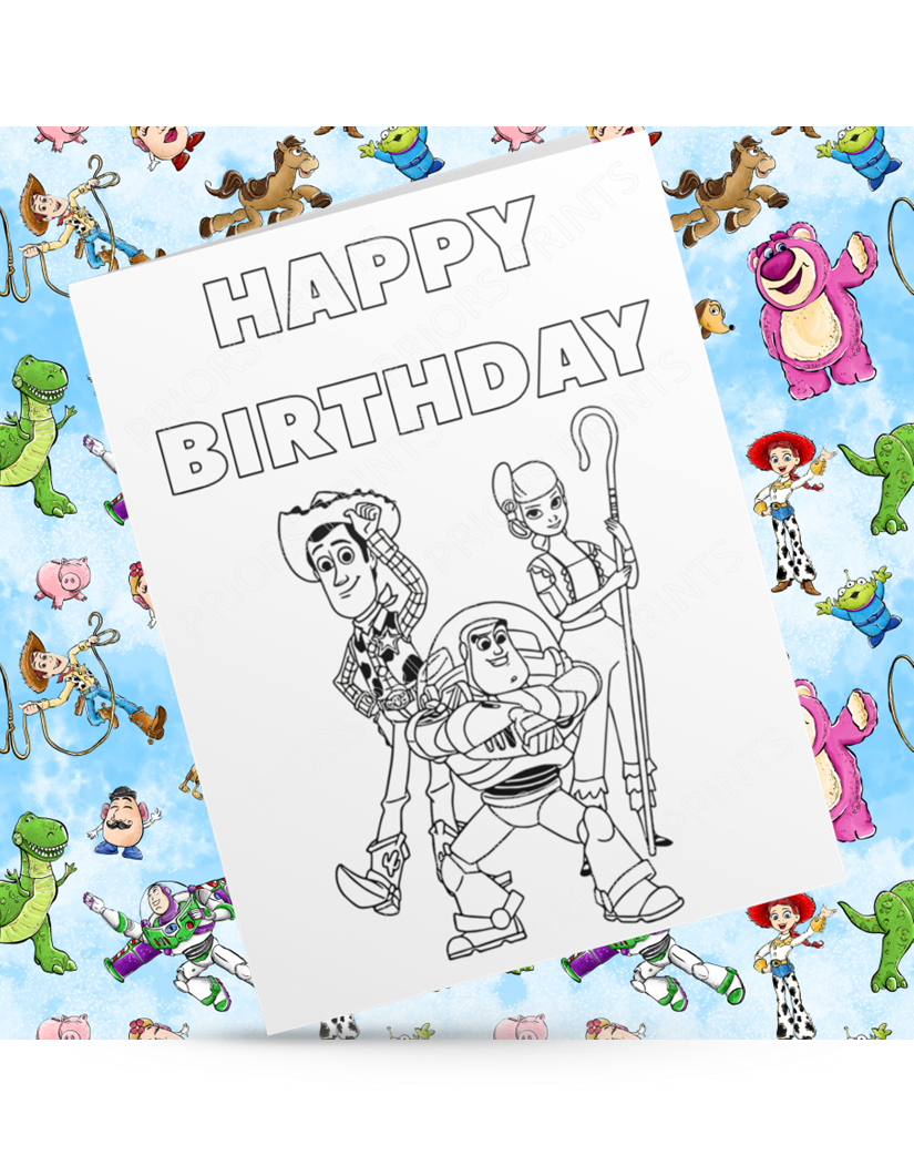 Toy Story Colour Your Own Birthday Card