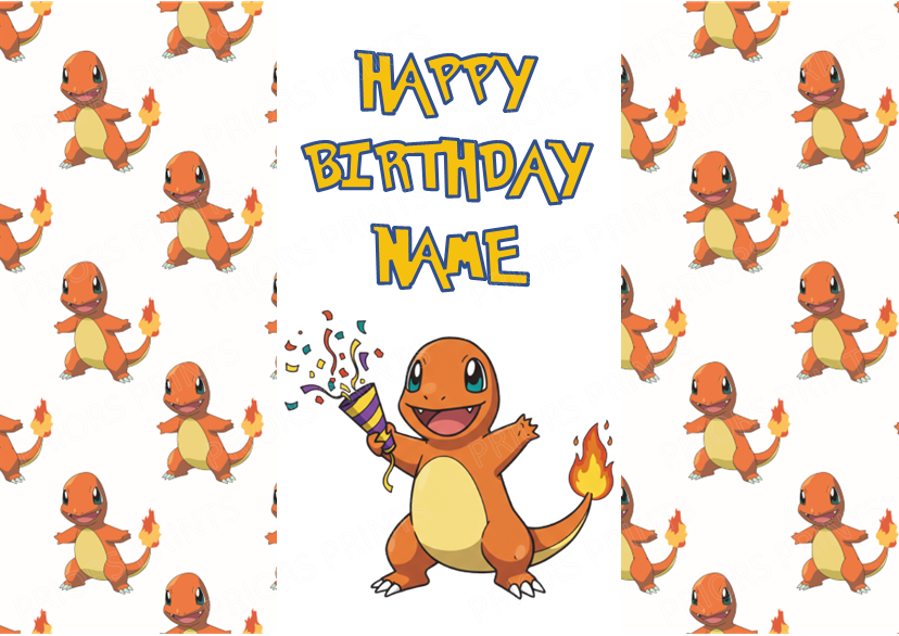 Pokemon Personalised Birthday Chocolate Bar Wrapper