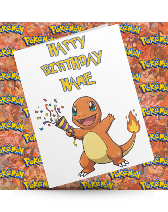 Pokemon Personalised Birthday Card