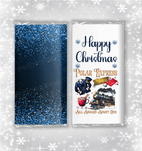 Polar Express Christmas Chocolate Bar Wrapper