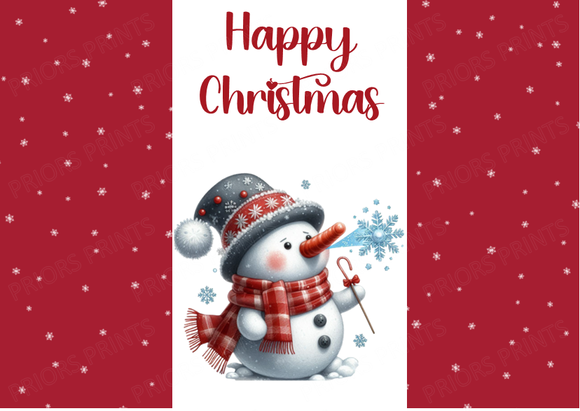 Funny Snowman Christmas Chocolate Bar Wrapper