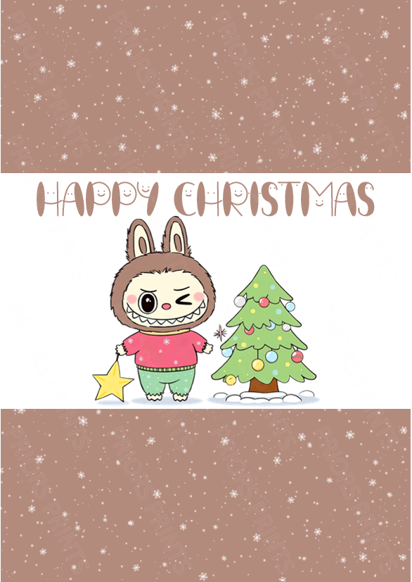 Labubu Christmas Chocolate Bar Wrapper
