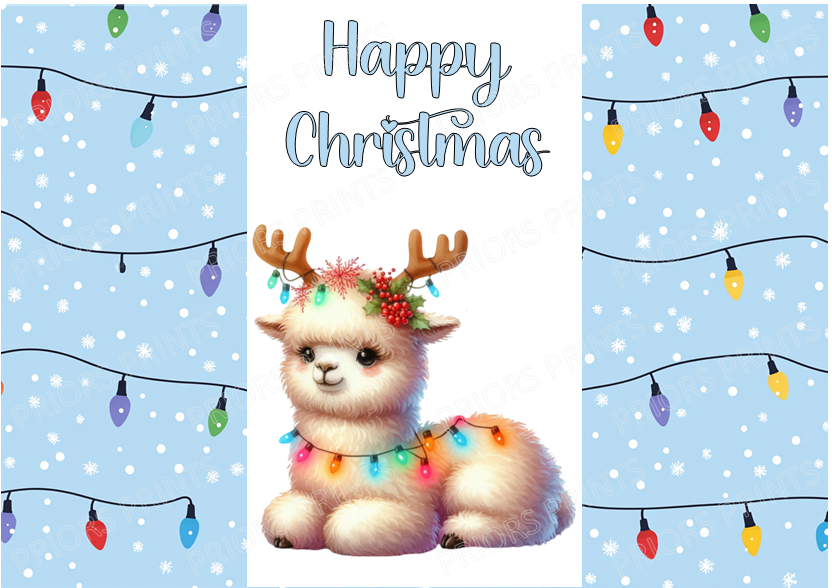 Cute Animals in Christmas Lights Chocolate Bar Wrapper