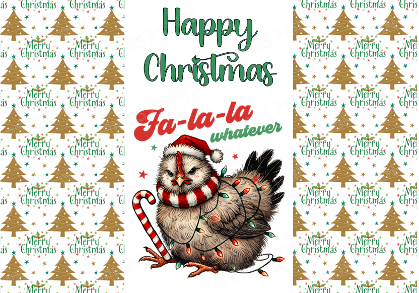 Funny Grumpy Animals Christmas Chocolate Bar Wrapper
