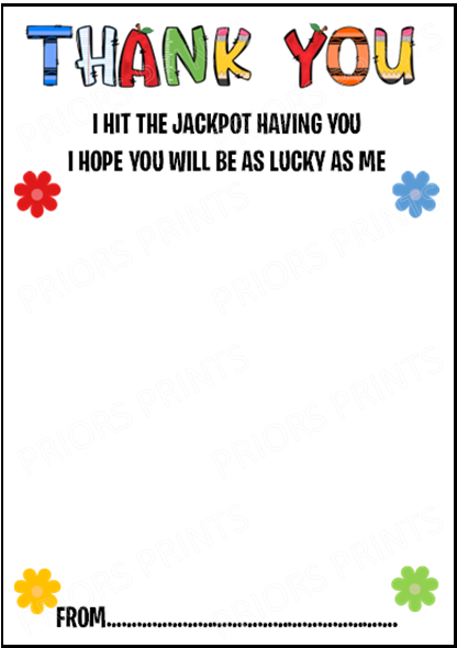 Personalised Thank You Teacher Scratch Card Holder, For Teaching Assistant, Head Teacher, Key Worker, Preschool, End Of Term Gift Present,