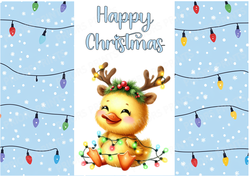 Cute Animals in Christmas Lights Chocolate Bar Wrapper