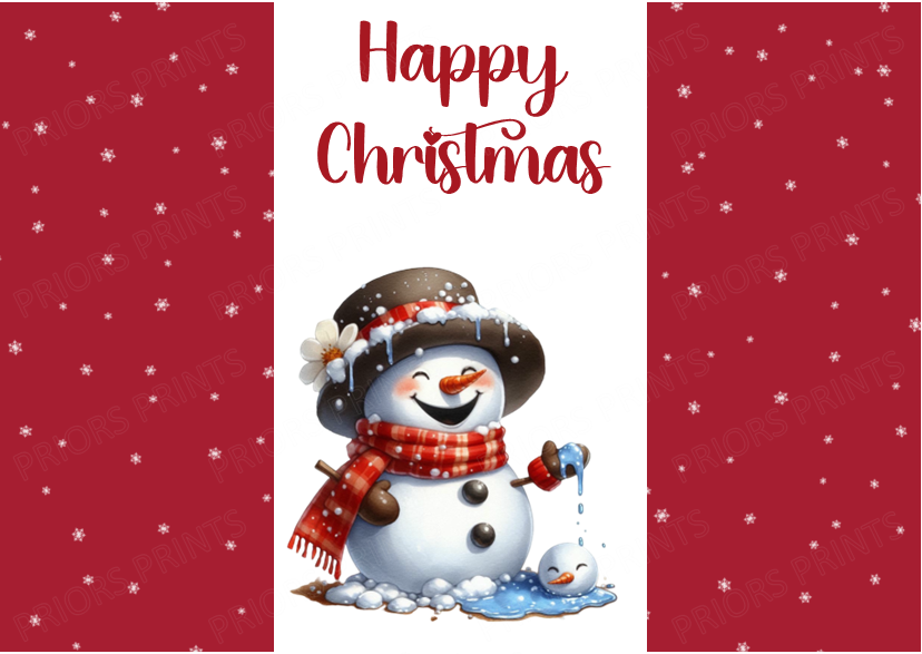 Funny Snowman Christmas Chocolate Bar Wrapper