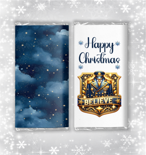 Polar Express Christmas Chocolate Bar Wrapper