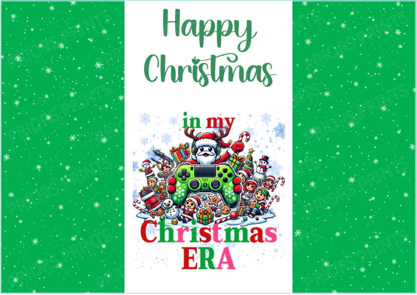 Gamer Christmas Chocolate Bar Wrapper
