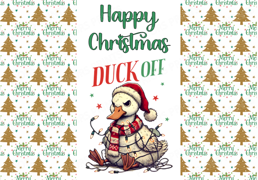 Funny Grumpy Animals Christmas Chocolate Bar Wrapper