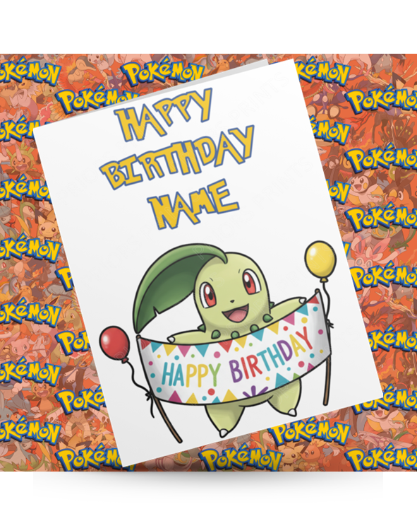 Pokemon Personalised Birthday Card
