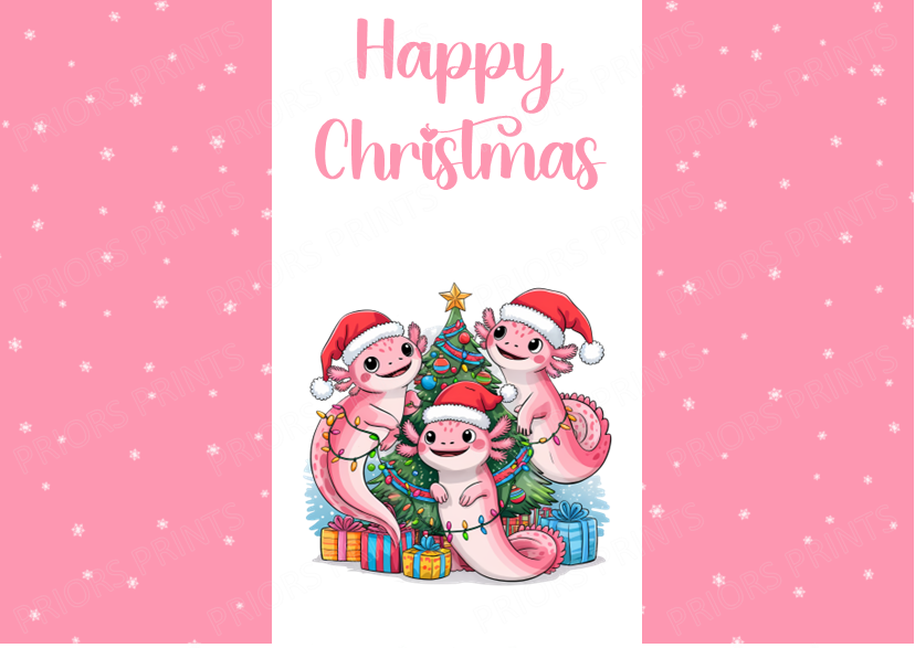Axolotl Christmas Chocolate Bar Wrapper